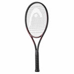 Player hitting forehand with Head Prestige MP: "Advanced player executing a powerful forehand with the Head Prestige MP Tennis Racquet."