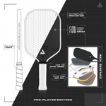 Joola Perseus Mod TA-15 Pro pickleball paddle with White Feel-Tec Pure Grip. Shop online at probadminton.in.