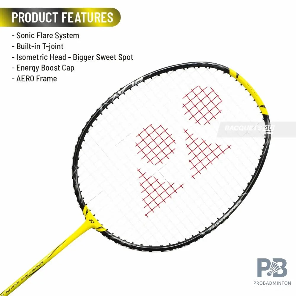 YONEX Nanoflare 1000 Play Badminton Racket – Lightning Yellow | 4U 5G ...