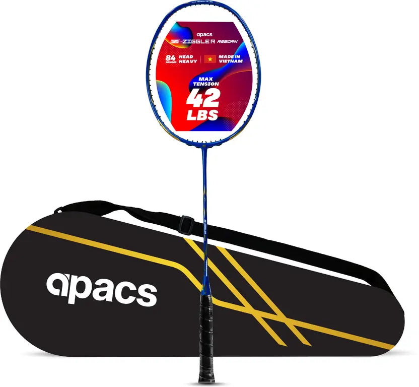 Apacs Z Ziggler Reborn badmiton racket – 4U head heavy graphite racket for power players