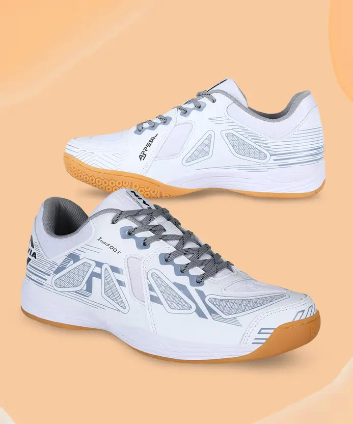 Nivia Appeal 3.0 Badminton Shoes | White/Grey