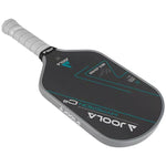 Full view of Hyperion C2 CFS 16 with dimensions: "Full view of the Joola Ben Johns Hyperion C2 CFS 16 Pickleball Paddle, with callouts for its length and width."