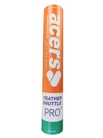 ACERS PRO+ Goose Feather Shuttlecock Pack of 12 made with 1st Grade Goose Straightened Feather.