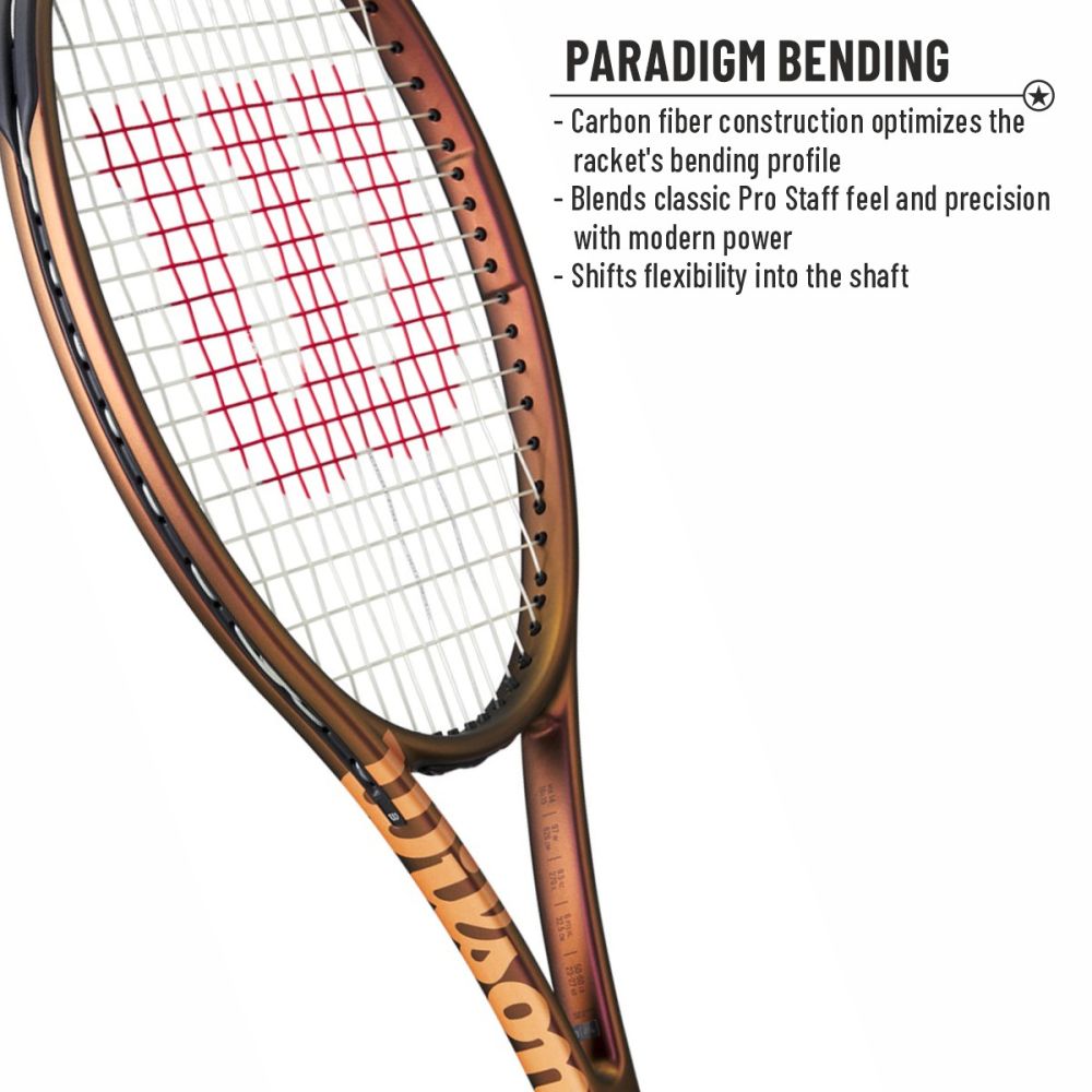 Detailed view of the grip of the Wilson Pro Staff 97L V14 tennis rackit, illustrating its comfortable hold for rapid movement.