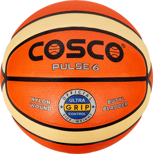 Cosco Pulse S6 Basket Ball – Cosko Puls Basketball Size 6 – Cosco Baskit Ball Orange – Nylon Wound Cosco Ball for Match Play – Cosco Puls S-6 Indiay