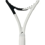 Image of a tennis player executing a powerful swing with the HEAD Speed MP L 2022 racquet, demonstrating its quick maneuverability in a "misspell match." Explore more at ProBadminton.in.