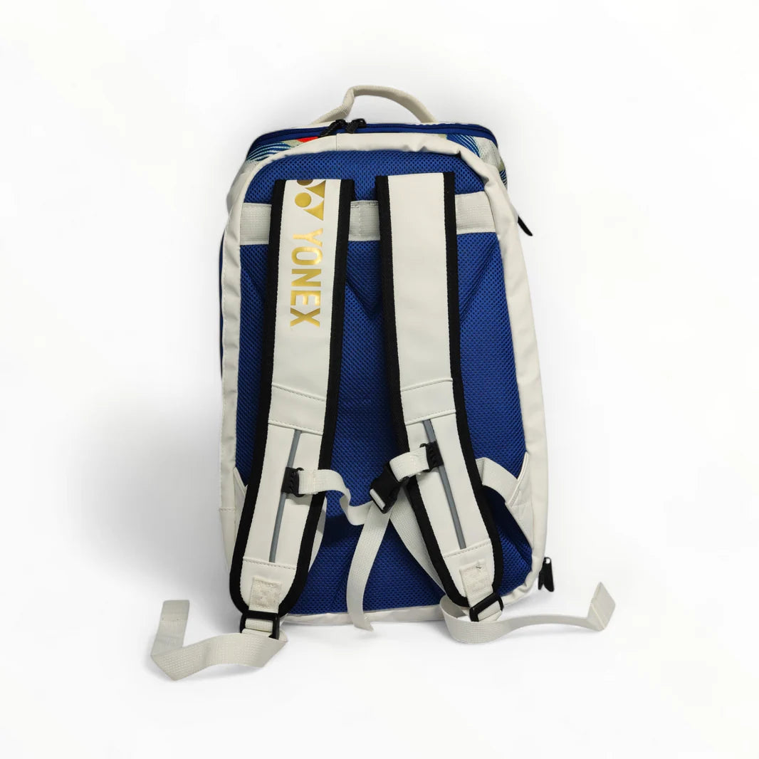 Close-up of Yonex ADP1-0812 backpack showing padded comfort