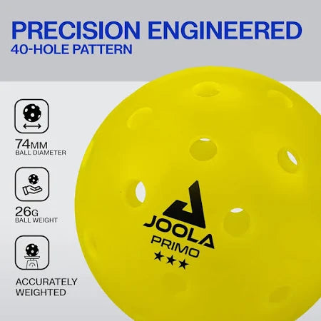 A pickleball machine using Joola Primo Pickleballs - probadminton.in