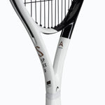 Close-up of the HEAD Speed Team L 2022 racquet strings, highlighting the 16x19 string pattern, designed for excellent spin and control. Get expert advice at ProBadminton.in.