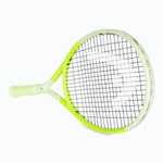 Image of a tennis player hitting an extreme topspin forehand with the HEAD Extreme MP 2024 racquet, demonstrating its explosive spin potential in a "misspell match." Explore more at ProBadminton.in.