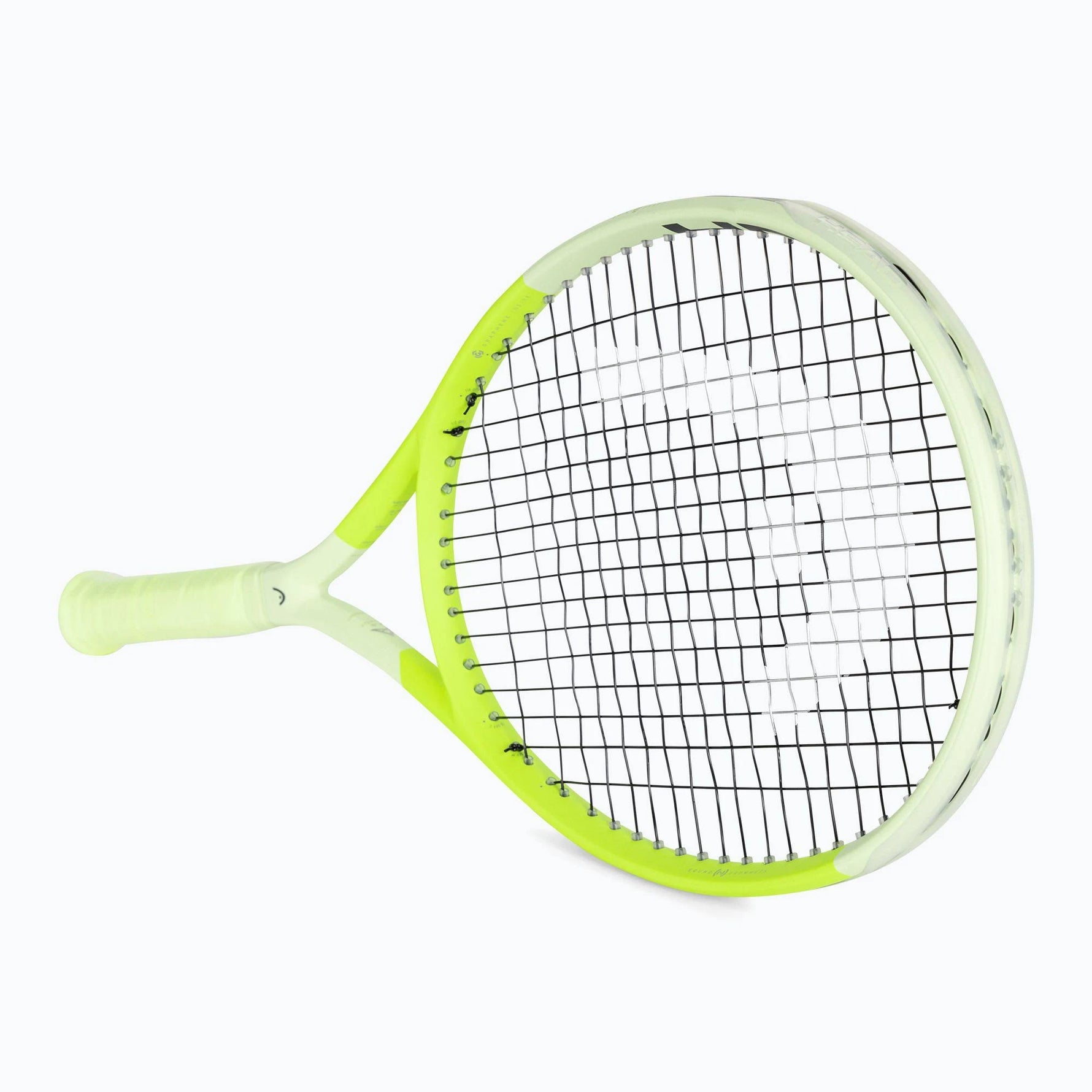 Image of a tennis player hitting an extreme topspin forehand with the HEAD Extreme MP 2024 racquet, demonstrating its explosive spin potential in a "misspell match." Explore more at ProBadminton.in.