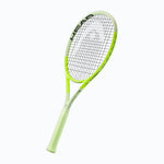 Detailed shot of the HEAD Extreme MP 2024 racquet's unstrung grommets, inviting personalization for optimal performance in a "misspell match." Shop now at ProBadminton.in