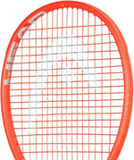 Close-up of the HEAD Radical S 2021 racquet's 16x19 string pattern, ideal for generating spin and power in a competitive "misspell match." Get expert advice at ProBadminton.in