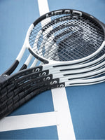 Tennis player using the Head Speed Pro 2024 racquet, emphasizing its maneuverability. Find this racquet at ProBadminton.in