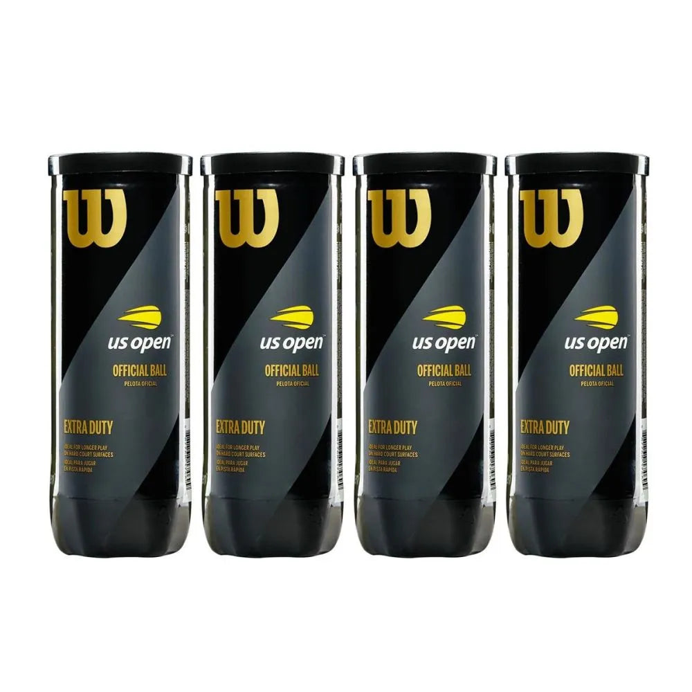Wilson US Open Extra Duty & High Altitude Tennis Balls (3 balls-1 can / 12 balls-4 cans / 72 balls -1Carton) | Official USTA & ITF Approved | Premium Hard Court & High Elevation Performance