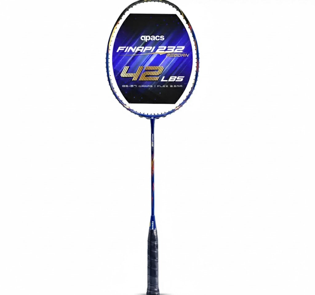 Apacs Finapi 232 Reborn Black badmiton racket – head heavy grapite racket for power players