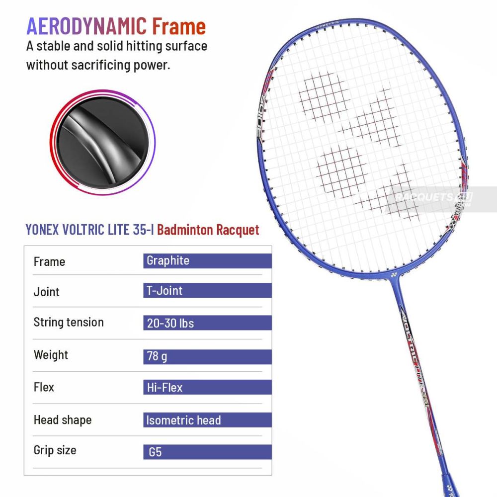 Yonex Voltric Lite 35I racket (5U G4), emphasizing its lightweight build and solid feel core, available at probadminton.in.
