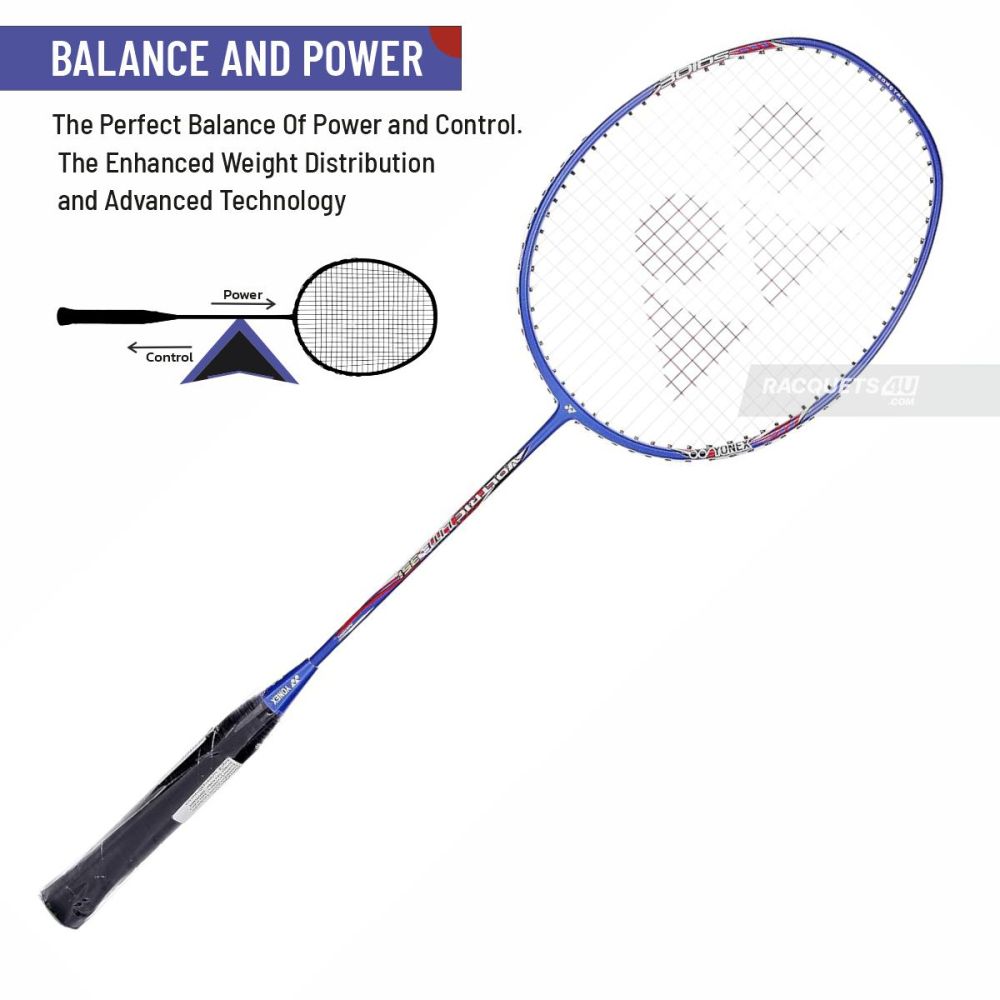 Image of the Yonex Voltric Lite 35I racket in hand, demonstrating its incredibly lightweight and easy-to-maneuver design for agile play.