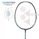 Image showcasing the Yonex Voltric Lite 47i (5U G4) badminton racket, illustrating how its construction provides improved hitting comfort and a cleaner feel.