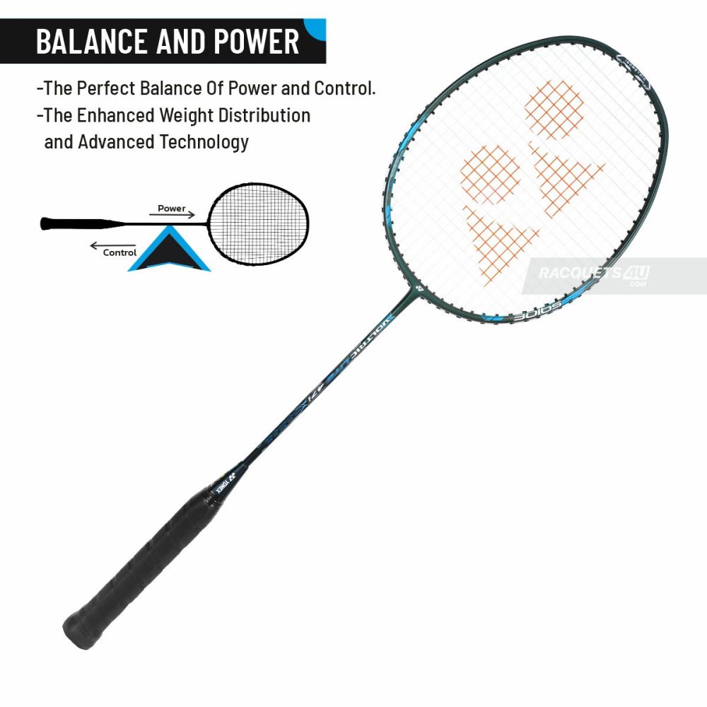 Detailed view of the Yonex Voltric Lite 47i racket, explaining its solid feel core technology that ensures consistent and comfortable ball striking, available at probadminton.in.