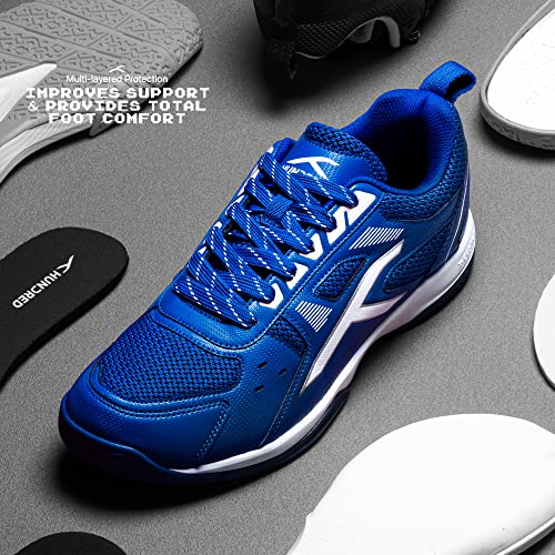HUNDRED Raze Badminton Shoes (Blue / White)
