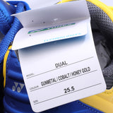 Yonex Dual Badminton Shoes (GUNMETAL-COBALT - HONEY GOLD)