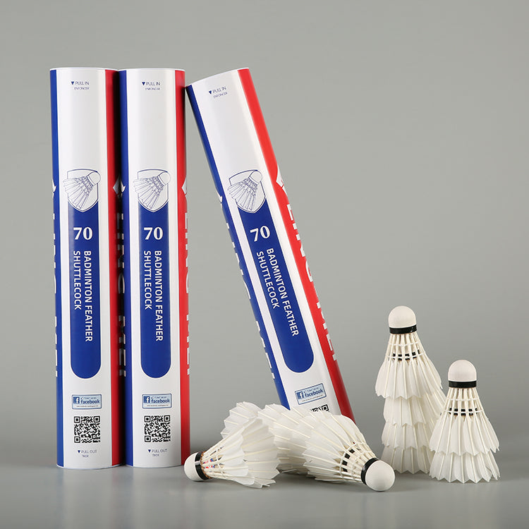 Ling-Mei 70 Badminton Feather Shuttlecock (Pack of 12)