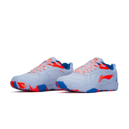 Li-Ning Ultra III Badminton Shoe ( White & Blue & Orange )