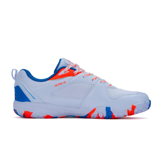 Li-Ning Ultra III Badminton Shoe ( White & Blue & Orange )