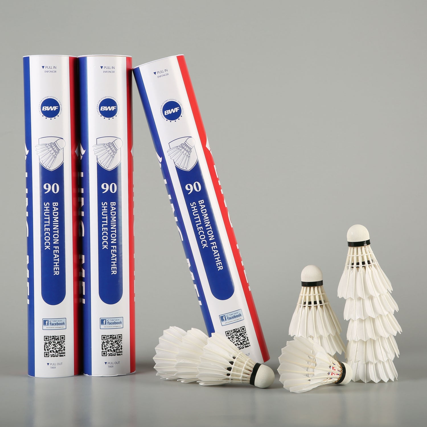 Ling-Mei 90 Pro Badminton Feather Shuttlecock (Pack of 12)